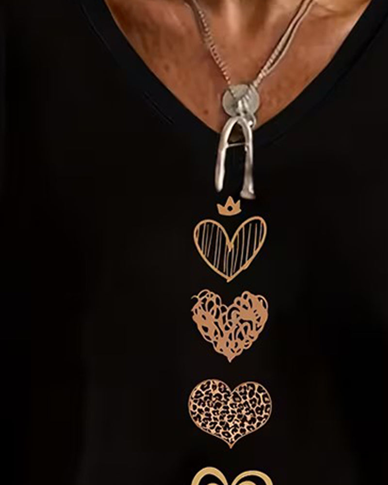 Svanstrom l V-Hals Hjärtfomad Topp