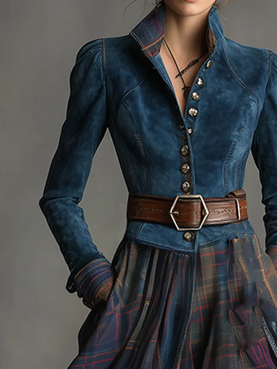 Svanstrom | Bohemisk Elegans Skinn Och Rutig Kjol