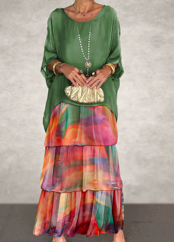 Svanstrom l Elegant Flödande Maxi Klänning