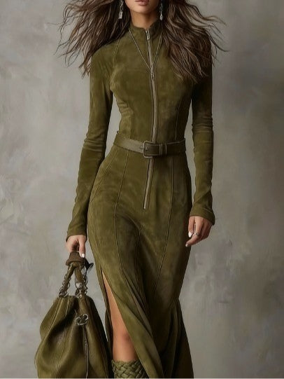 Svanstrom l Lång Mockaklänning